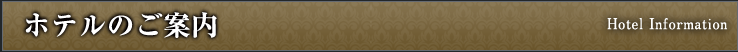 ホテルのご案内 Hotel Information